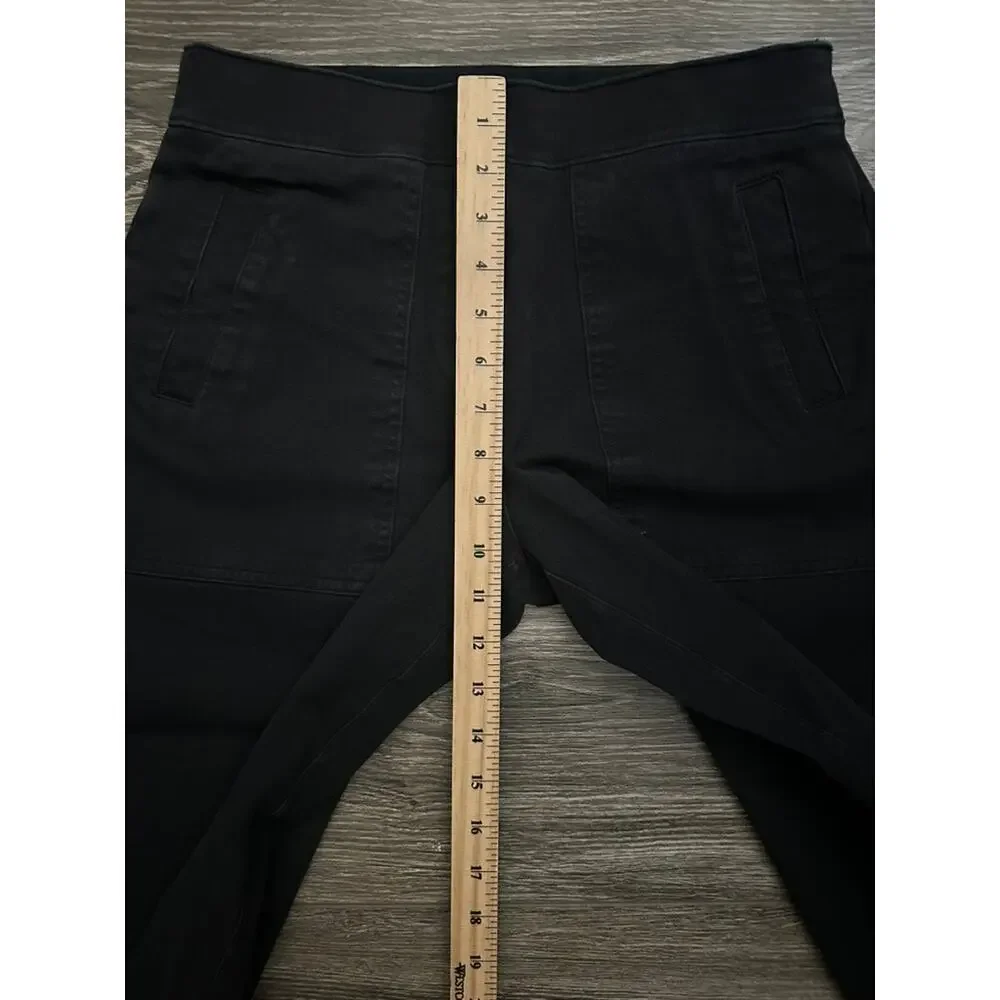 Spanx M Petite On The Go Cropped Wide Leg Pants Black - Picture 3 of 8